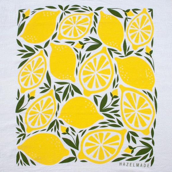 Lemon Tea Towel Kitchen Towel Lint Free Cotton - Picture 3 of 4